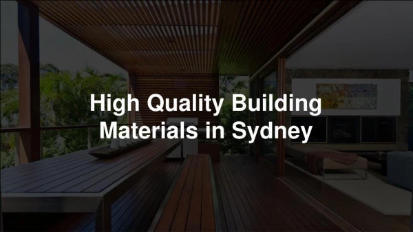 Find The Best Free Building Materials Sydney