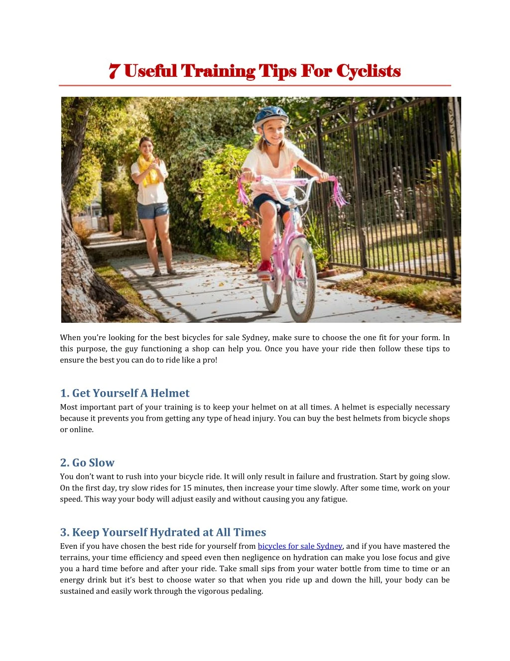 7 useful training tips for cyclists 7 useful