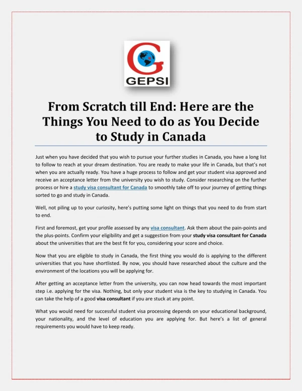 Why Choose Canada for Higher Study