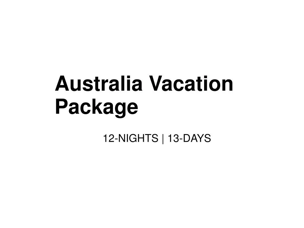 australia vacation package