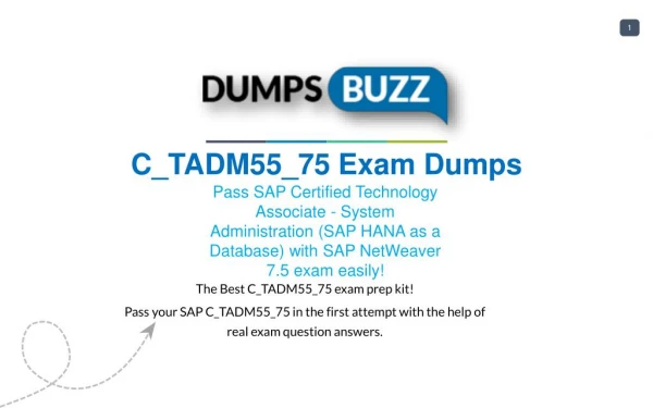 Valid C_TADM55_75 Test Dumps