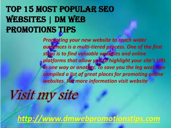 Launching Your New Website Promotion in 2018 | DM Web Promotions Tips