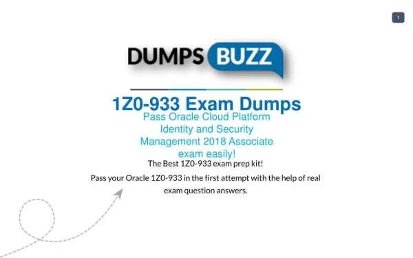 The best way to Pass 1Z0-933 Exam with VCE new questions