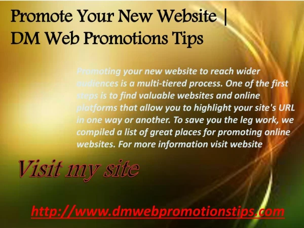 Top 10 SEO Sites | DM Web Promotions Tips