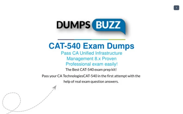 New and Updated CA Technologies CAT-540 exam questions