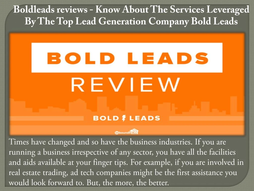 boldleads reviews know about the services