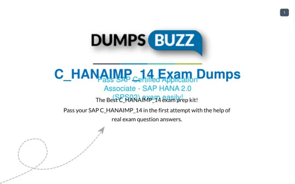 Prompt Purchase C_HANAIMP_14 PDF VCE Exam Dumps