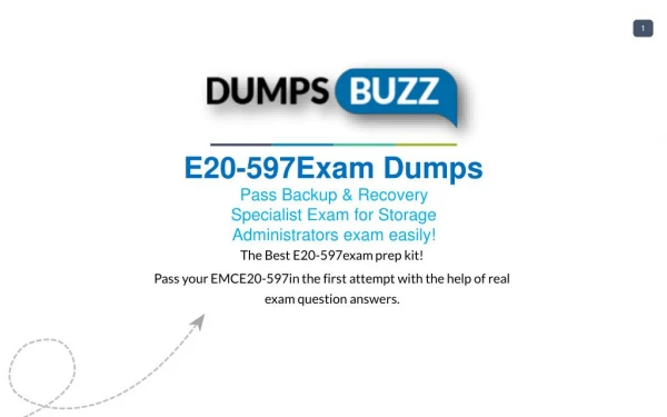 EMC E20-597 Dumps sample questions for Quick Success