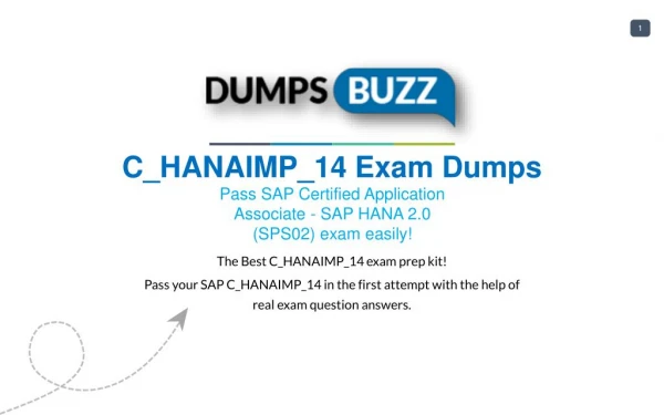 Prompt Purchase C_HANAIMP_14 PDF VCE Exam Dumps