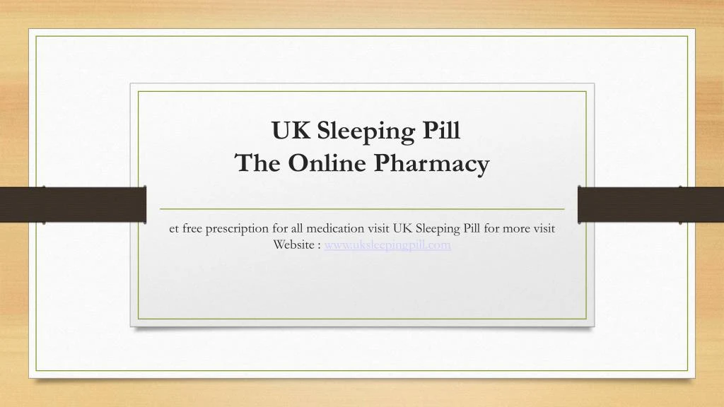 uk sleeping pill the online pharmacy