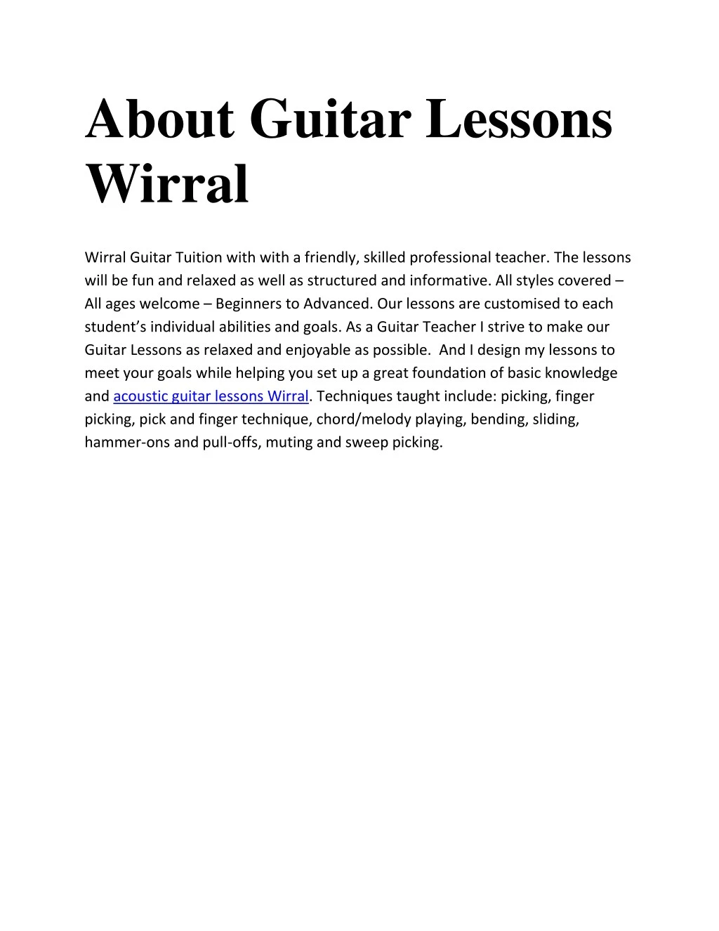 about guitar lessons wirral