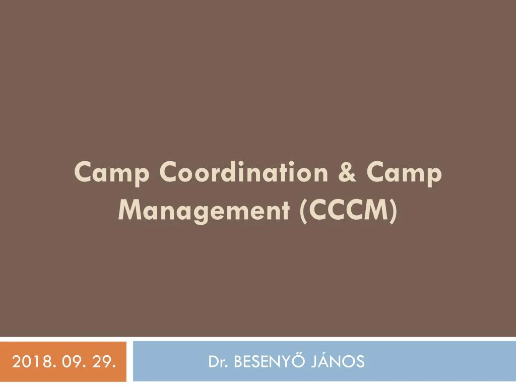camp coordination camp management cccm