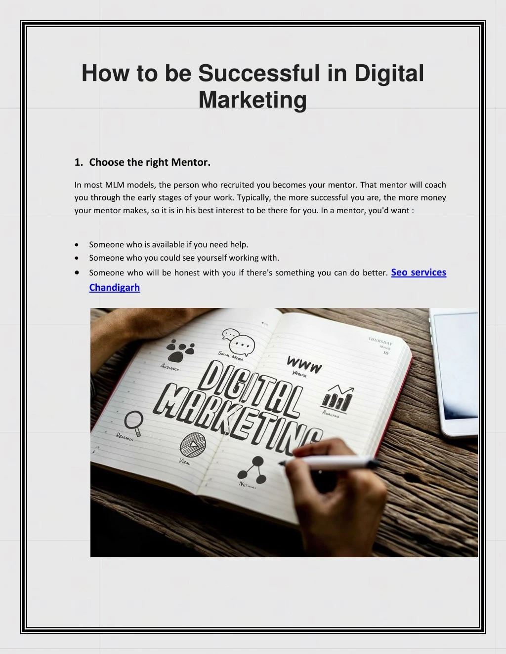 how to be successful in digital marketing