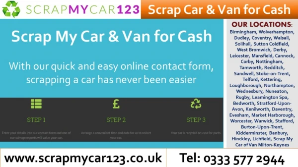 ScrapMyCar123 - Scrap Car for Cash and Scrap Van for Cash