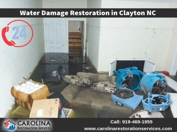 Emergency Water Damage Repair & Restoration in Clayton NC