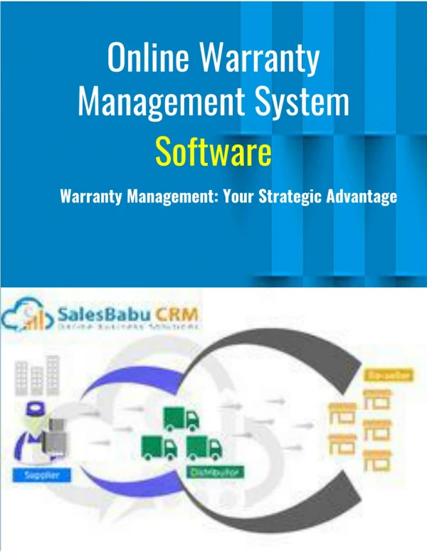 Warranty Management System Software