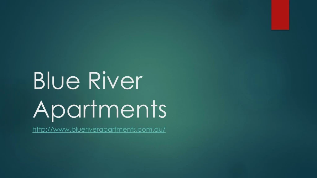 blue river apartments http
