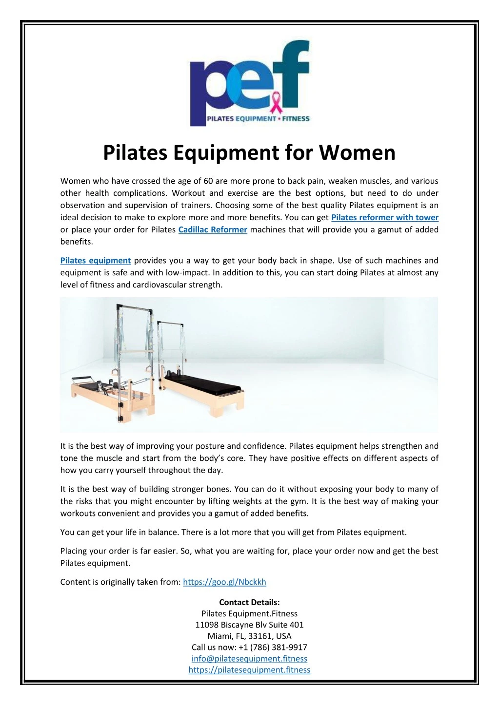 pilates equipment for women