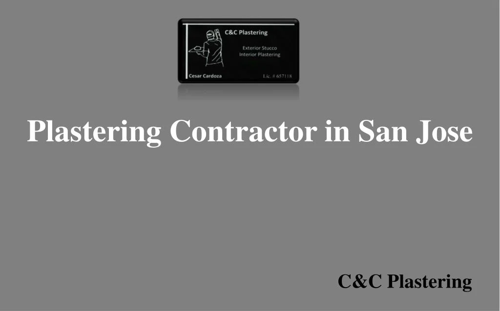 plastering contractor in san jose