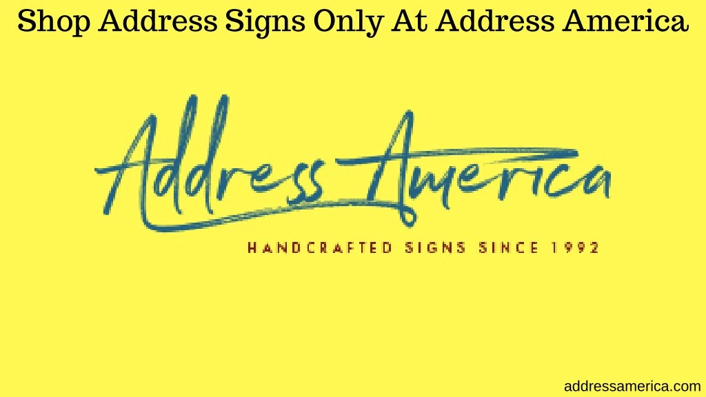 shop address signs only at address america