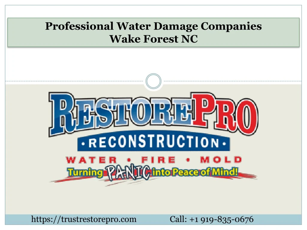professional water damage companies wake forest nc