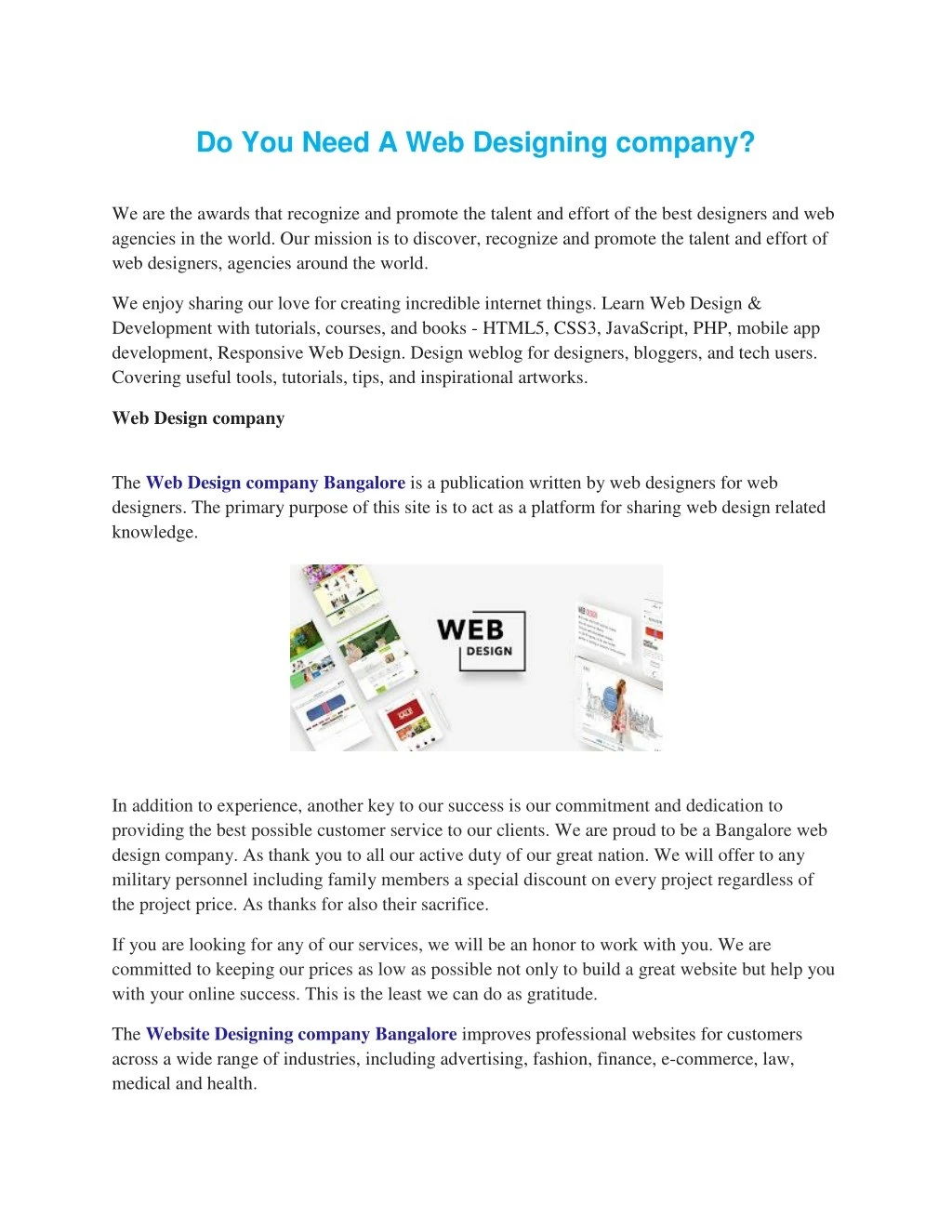 do you need a web designing company