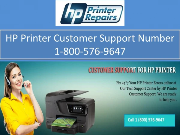 HP Printer Customer Support Number 1-800-576-9647