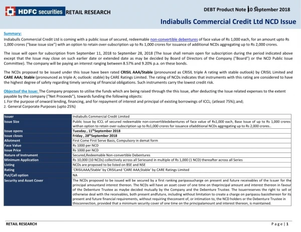Indiabulls Commercial Credit Ltd: Stock Price & Q4 Results Of Indiabulls Commercial Credit Limited |HDFC securities