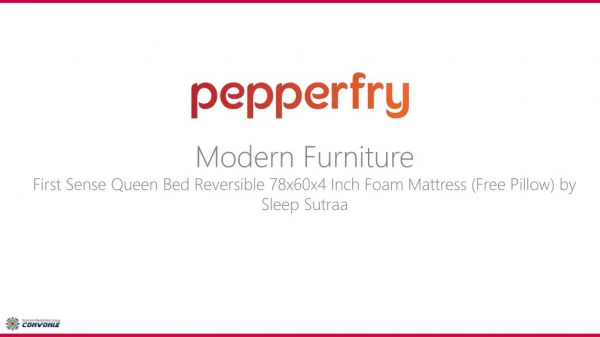 First Sense Queen Bed Reversible 78x60x4 Inch Foam Mattress (Free Pillow) by Sleep Sutraa