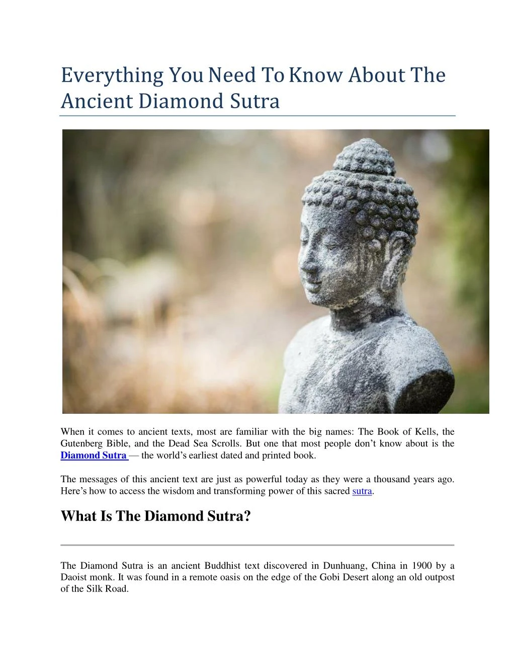 everything you need to know about the ancient diamond sutra