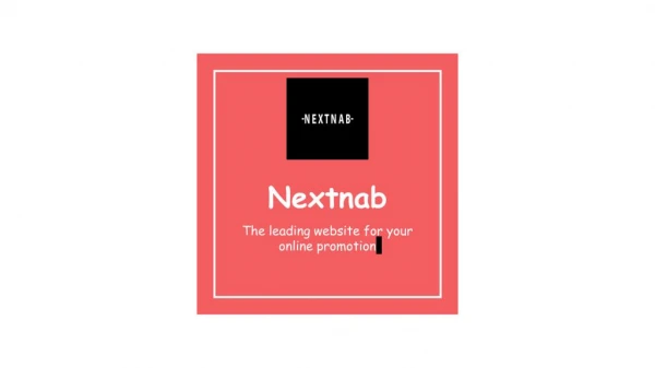 The leading website for your online promotion: Nextnab