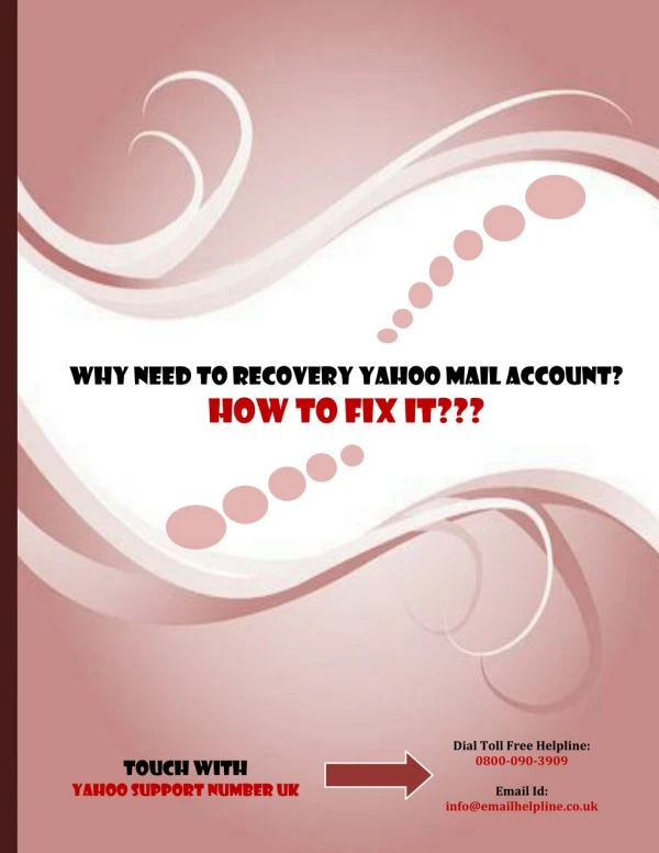 Why Need to Recovery Yahoo Mail Account? How to fix it???