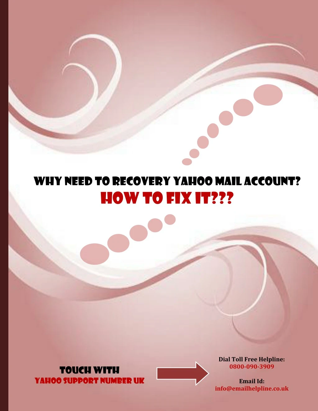 why need to recovery yahoo mail account