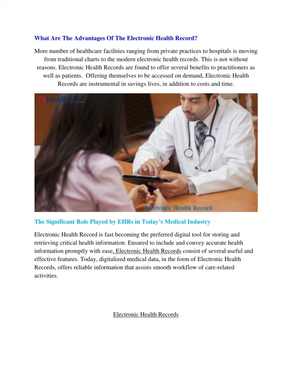 Electronic Health Record