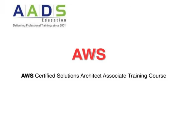 AWS Training Solutions Architect Associate Certification
