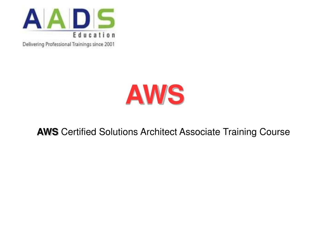 aws certified solutions architect associate training course