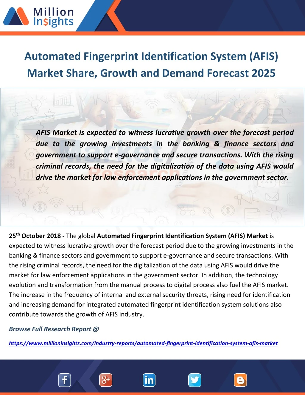 automated fingerprint identification system afis