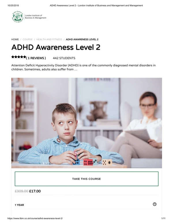 ADHD Awareness Level 2 - LIBM