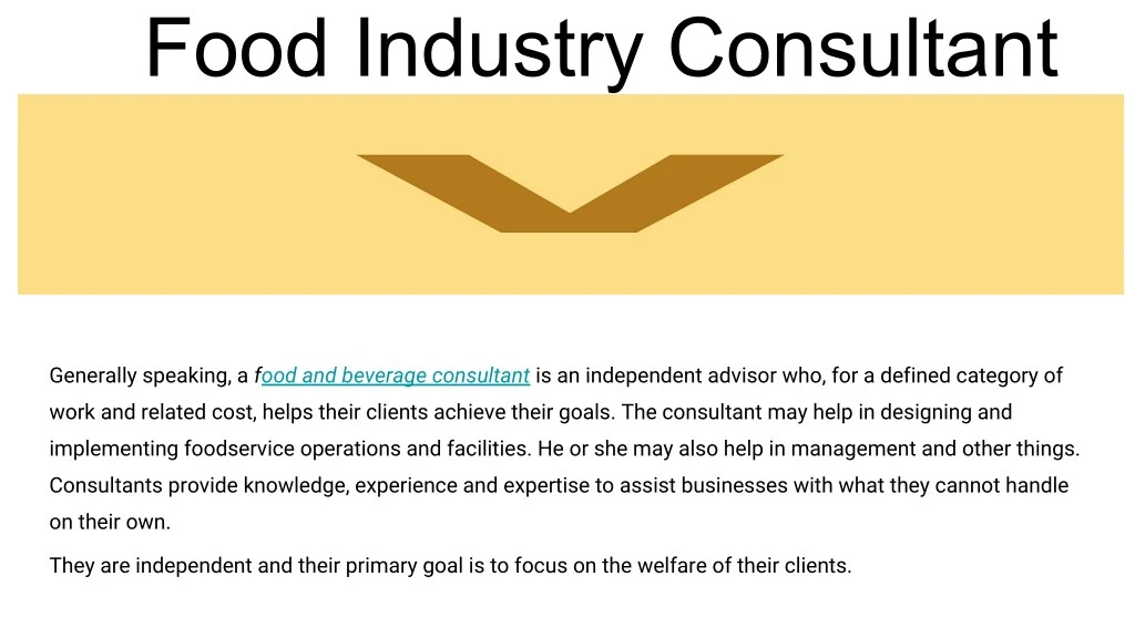 food industry consultant