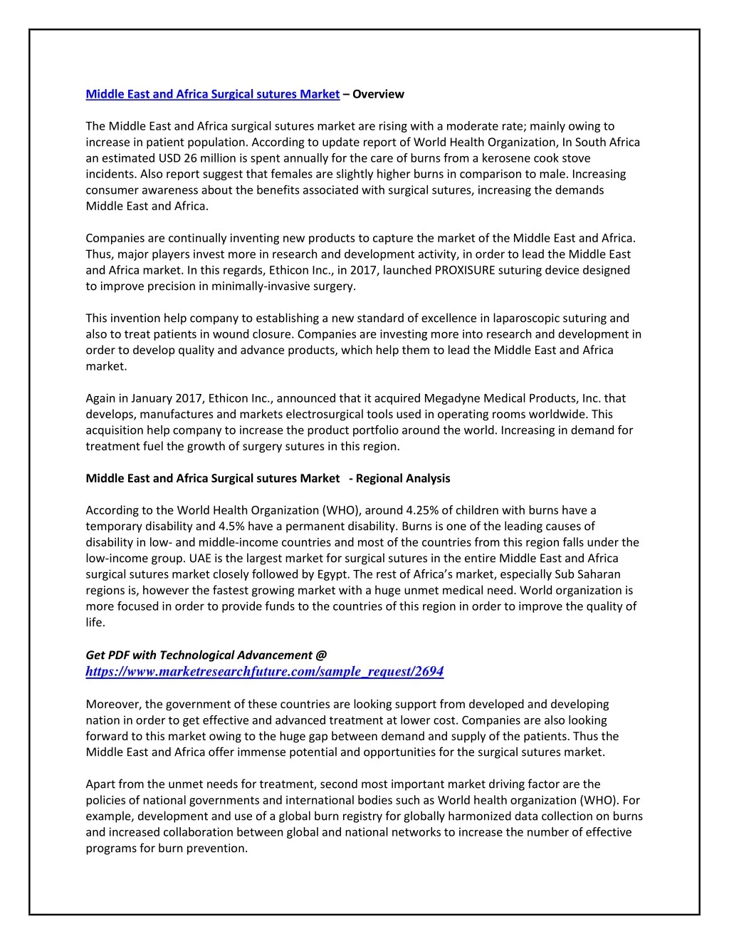 middle east and africa surgical sutures market