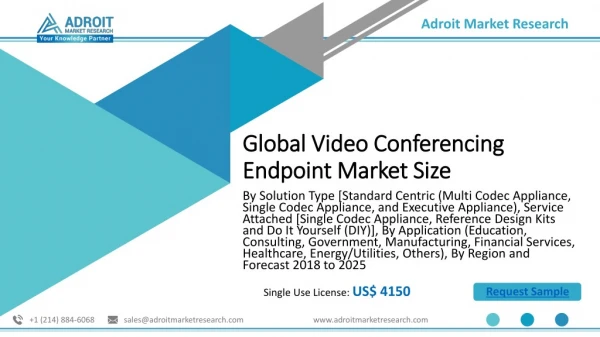 Global Video Conferencing Endpoint Market Size, Share, Analysis and 2025 Forecast