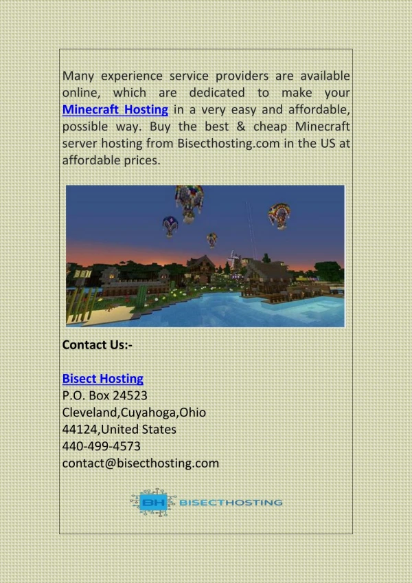 Find the Best & Cheap Minecraft Server Hosting Provider in US