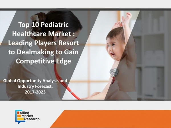 Pediatric Healthcare Market : Business Status and Outlook 2017 to 2023