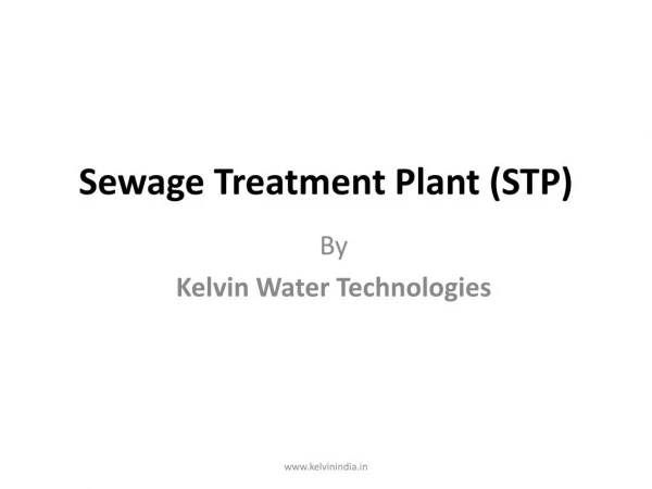 Sewage Treatment Plant & STP Plant Manufacturers