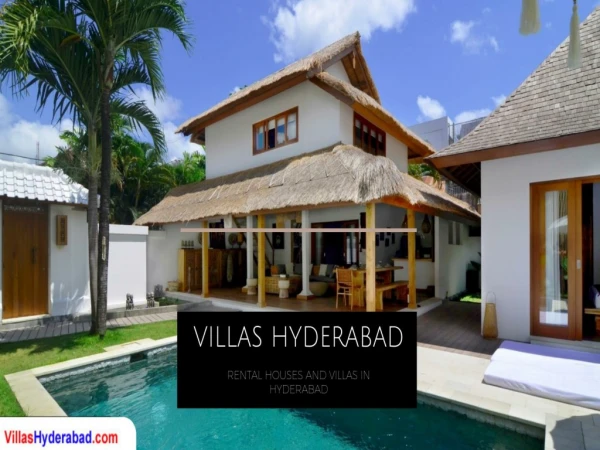 Gated community villas for rent in kokapet Villas Hyderabad