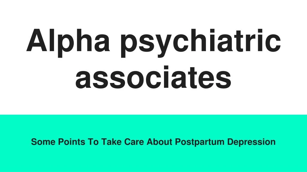 alpha psychiatric associates