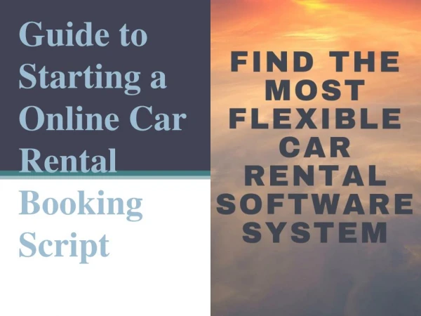Guide to Starting a Online Car Rental Booking Website Script for B2B