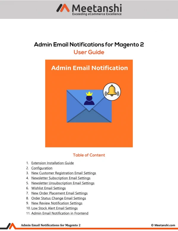 Magento 2 Admin Email Notifications