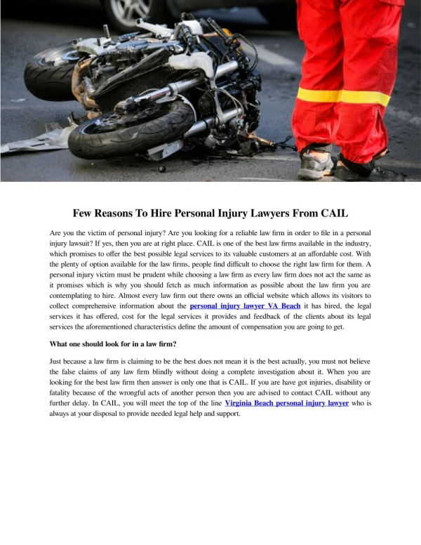 Commonwealth Accident Injury Law