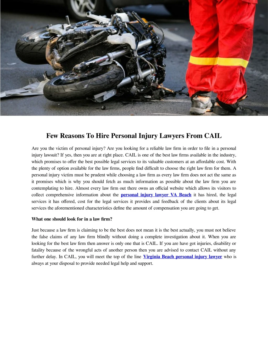few reasons to hire personal injury lawyers from
